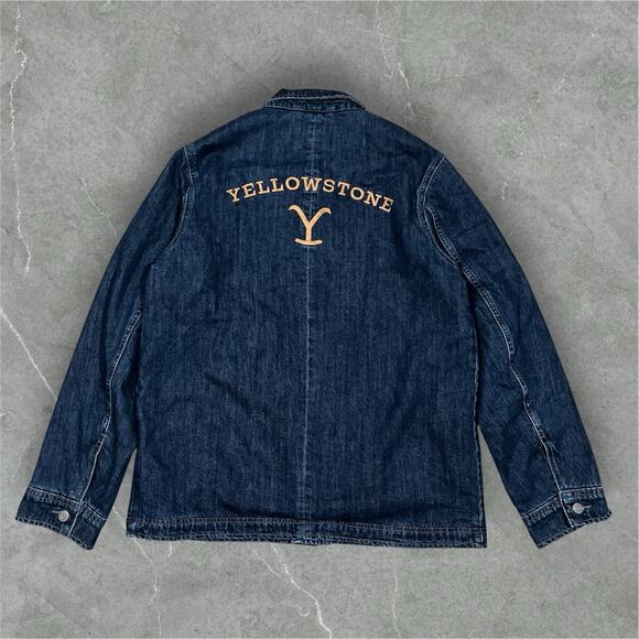 Lucky Brand x Yellowstone Denim Chore Sz Medium Jacket Lined Limited Edition - Picture 1 of 12